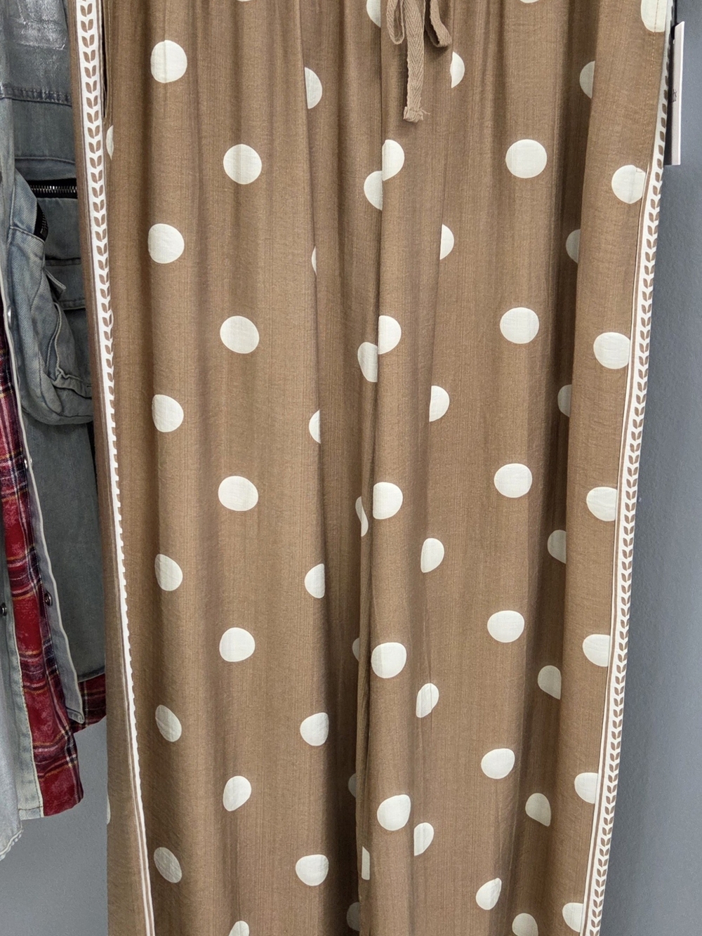 Black Ibis Polka Dot  Pants In Brown & Beige  XL Brand NEW!